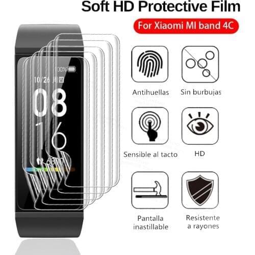 12pcs orignal films For Xiaomi MI band 4C Screen Protector For redmi band Strap Soft Hydrogel Protective Film Not Tempered Glass