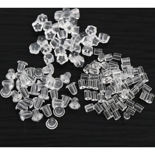 Multi-colors Metal and Plastic Earring Back Plug Cap Nail Accessories Anti-allergic Anti-inflammatory DIY Jewelry Accessories