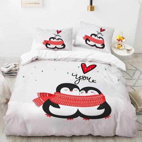 Animal Cartoon Kids Bedding set for children baby girls Duvet cover set pillow case Bed linens Quilt cover 240x220 140x200 LOVE