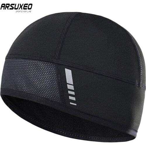 ARSUXEO Outdoor Cycling Cap Hiking Trekking Riding Hat Winter Sports Fleece Warm Bike Hat Breathable Windproof Bicycle Cap