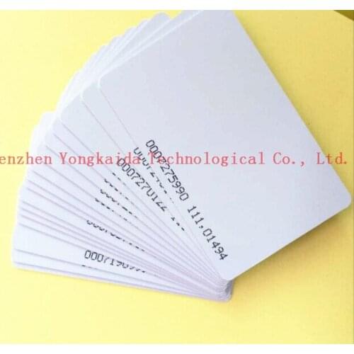 5000pcs/lot 125KHZ RFID Access Control Card Thin EM4100 /TK4100 ID Cards PVC smart card