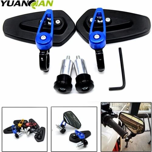 Universal 7/8"" 22mm handle bar motorcycle bar end mirror Motorcycle Mirror For Yamaha FZ1 FZ6 FZ6R FZ8 YZF-R125/125R R3 r1