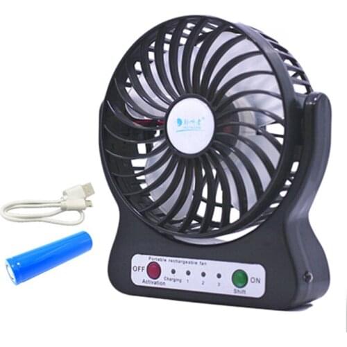 Monitor USB Fan Mini Rechargeable Mute Adjustable Angle Small Fan Desktop Student Dormitory Bed Portable And Portable
