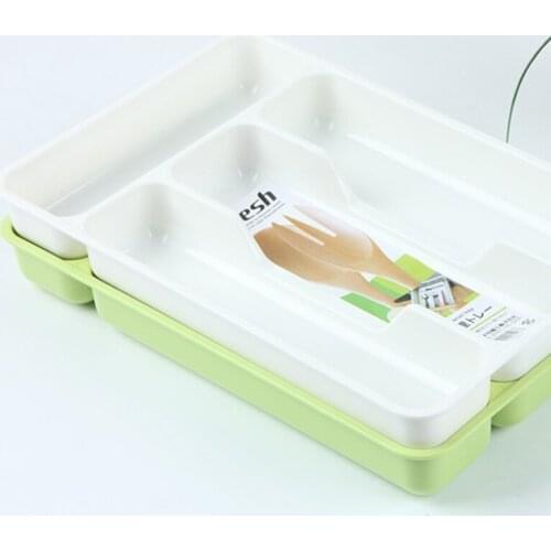 Kitchen Tools Drawer Organizer Tray Spoon Forks Cutlery Separation Finishing Rack Storage Box Portable Cutlery Container