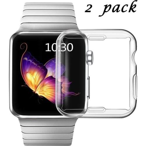 YSAGi for Apple Watch 3 42mm 38mm ultra-thin transparent soft TPU housing for iWatch series 3/2 42mm 38mm housing (2 pack)