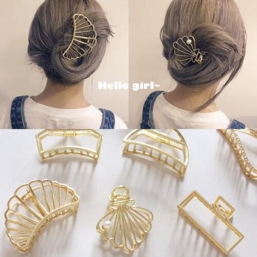 Fashion Design Women Girls Geometric Hair Claw Clamps Hair Crab Hair Clips