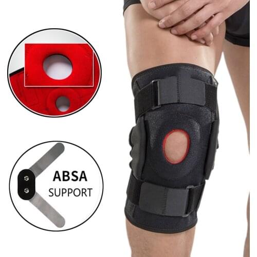 Knee Brace Protector Hinged Patella Guard Support Sleeve Wrap Cap Knee Pad Stabilizer Joint Sport Running Gym Wrap Kneepad 1PCS
