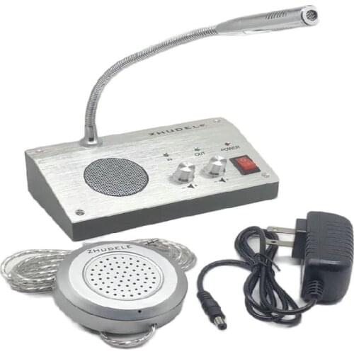 ZDL-9908 Dual-Way Counter Interphone Audio Record Output Anti-interference Window Intercom System For Bank Hospital Bus Station