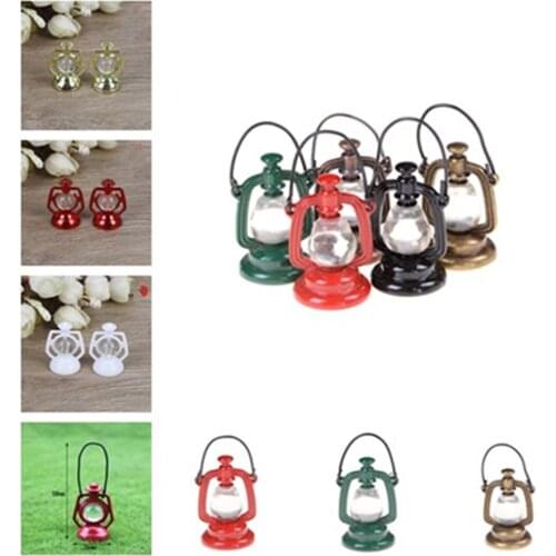 1 Pcs 1:6 1:12 Scale Retro Oil Lamp Dollhouse Miniature Furniture Toy Doll Food Kitchen Living Room Accessories