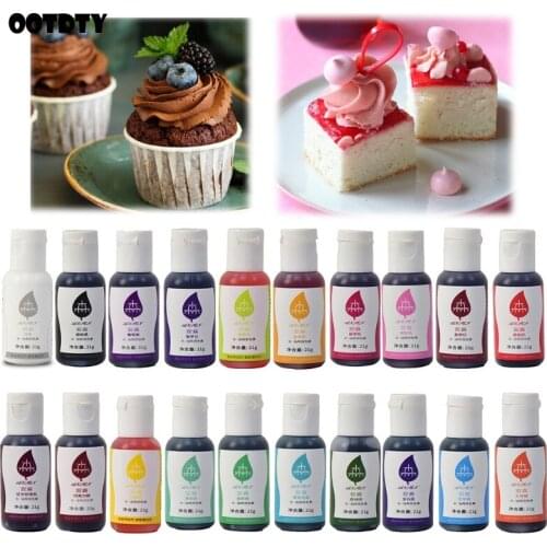 1Pc Food Coloring Ingredients Cake Edible Color Pigment Liquid for Pastry Fondant Cake Decorating Baking Tools Supply 20 Colors