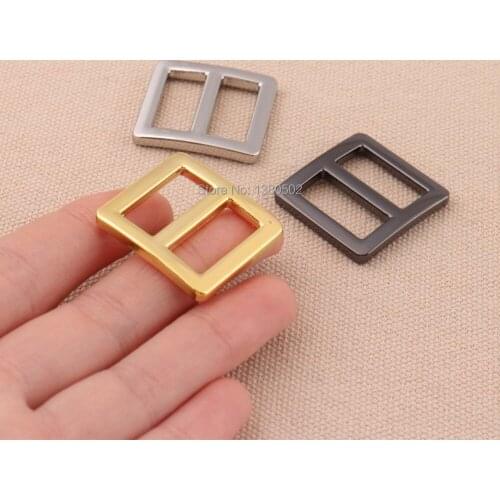 10pcs silver black gold color Alloy Durablee slide buckle strap Adjustable buckles for 18mm webbing