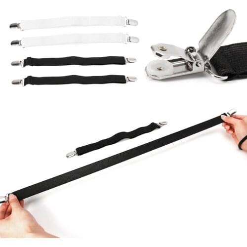 2Pcs Sheet Grippers Straps Fasteners Hold Grips Elastic Clips Gripper Bedspread Sheet Clip