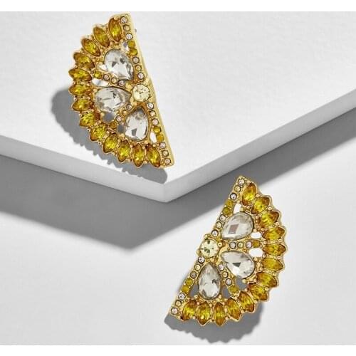 2021 Wholesale Alloy Glass Drill Orange Earrings Long Pendant Fashion Summer Fruit Jewelry for Girls and Teenagers Gifts