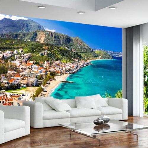 Custom any size 3D wall mural wallpapers Modern fashion,Seaside, Blue Sea, Wall sticker YBZ067