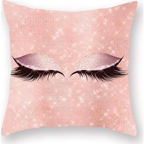 45x45cm Eyelashes Polyester Pillow Case Hot Sale Nordic Living Room Sofa Cushion Cover Home Decoration AT134