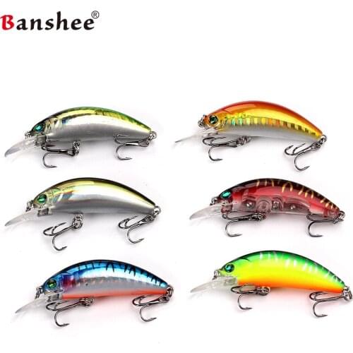 6pcs/lot Fishing lure GO-CM001 Small Crankbait wobbler isca Artificial hard bait pesca tackle floating freshwater perch 4.7g 8