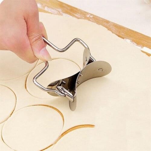 7cm Cutting Blade Dough Circle Cutter Hot Fondant DIY Dumpling Tools Stainless Steel Spatula Cookie Round Rolling