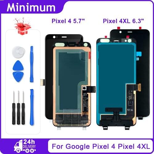 AMOLED For Google Pixel 4 5.7" LCD Display Touch Screen Digitizer Assembly No Dead pixel Replacement For Pixel 4XL 6.3" screen