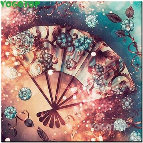 Japanese style Diamond Embroidery,fan,5D,Diamond Painting,3D Cross Stitch,full drill square round, Mosaic,Decoration YY4491