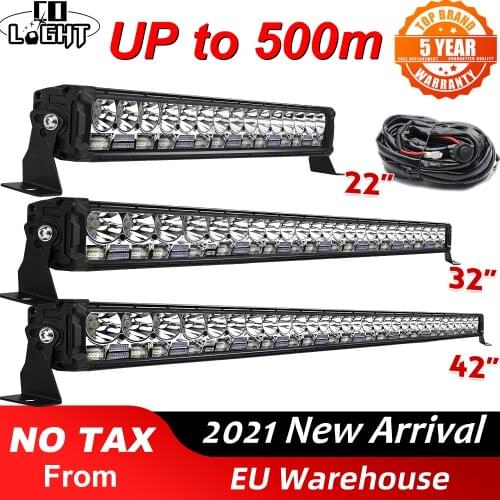 CO LIGHT 12D 32inch Offroad Led Light Bar 12V 24V COMBO DRL 50000LM Led Work Light Bar for Driving Car Truck 4x4 SUV ATV 12V 24V