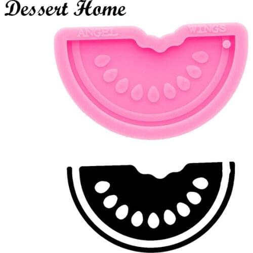 DY0534 Glossy Resin Watermelon Molds, Mold for Keychain ,Silicone Molds DIY Epoxy Jewellery Making, Clay Molds