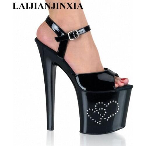 LAIJIANJINXIA Set auger with runway looks super sandals. Super high heels lacquer that bake pole dancing shoes