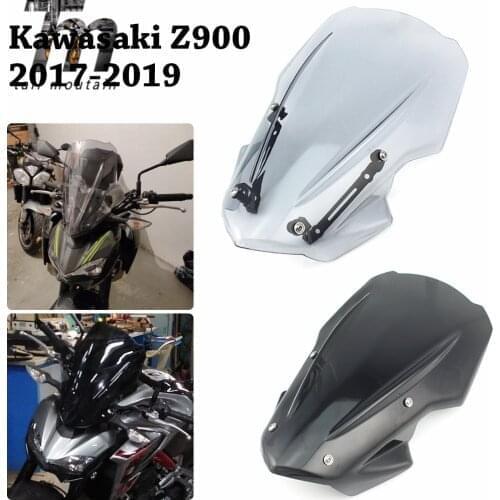 Z 900 Motorcycle Windscreen Windshield Bracket For 2017-2019 Kawasaki Z900 2018 Wind Deflector Accessories Black High Quality