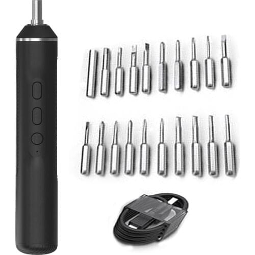 Mini Electric Screwdriver USB Rechargeable 3.7V 2000mAh Lithium Battery Magnetic Bits Cordless Screwdriver Set Phone Repair Tool