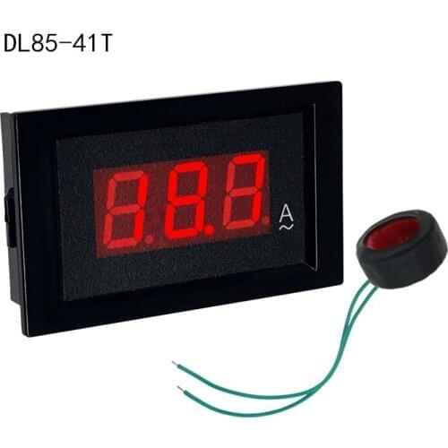 Multi-standard digital AC ammeter current 80-300V 8-12V 0.5-50 0-100A LED red display ammeter amp panel plus transformer
