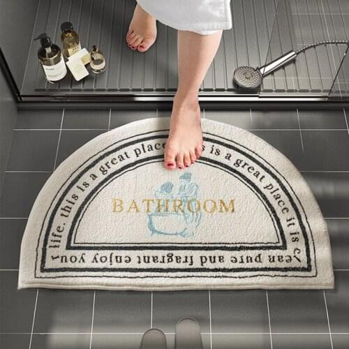 Anti-Slip Bathroom Door Mat Water Absorption Bath Rugs Plush Floor Mat Soft Carpet Washable Doormats Toilet Rugs Salle De Bain