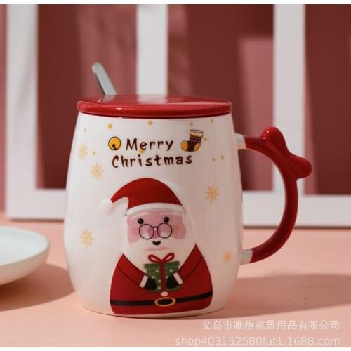 2020 New Creative Cartoon Santa Claus Ceramic Mug