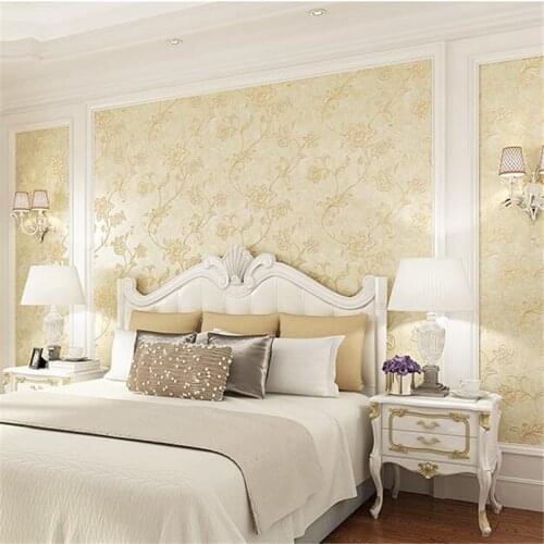 Beibehang Warm and romantic pastoral non - woven wallpaper living room bedroom wedding room wallpaper home shop Papel de parede