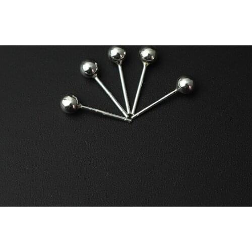 S925 Beads studs Sterling Silver Earring pin needle new 2020 for DIY Fashion Jewelry Findings making earring nail Women Girls