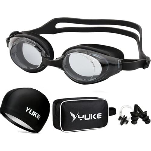 Swim Cap Swimming Glasses Anti-fog Waterproof Swim Goggles Earplug Pool Equipment for Men Women Kids Adult Sports Diving Eyewear