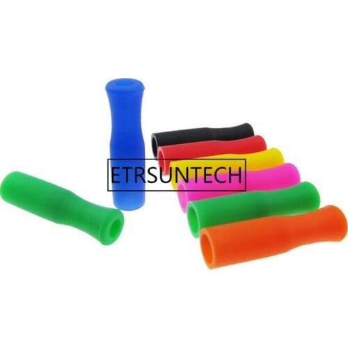 5000pcs/lot 8 Colors Stock Silicone Tips for Stainless Steel Straws Tooth Collision Prevention Straws Cover Silicone Tubes