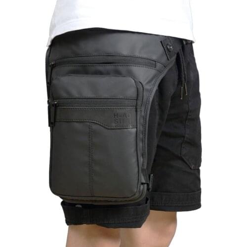 Men Waterproof Thigh Bag Waist Pack Fanny Packs Outdoor Riding Motorcycle Crossbody Hip Belt Bag Shoulder Bags Travel Chest Pack