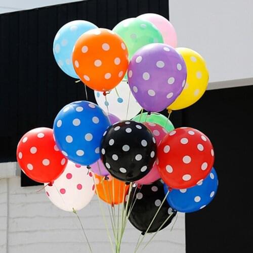 10pcs 12 inch printed polka dot balloons polka dot balloons children shower birthday party wedding decoration party balloons