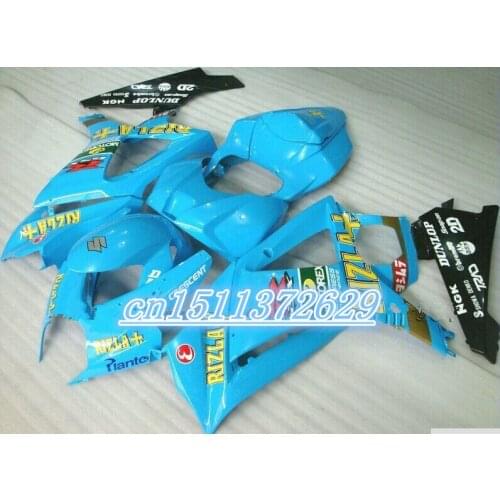 High quality ABS fairing kit for GSXR 1000 2007 2008 K7 K8 blue black fairings set 07 08 GSXR1000