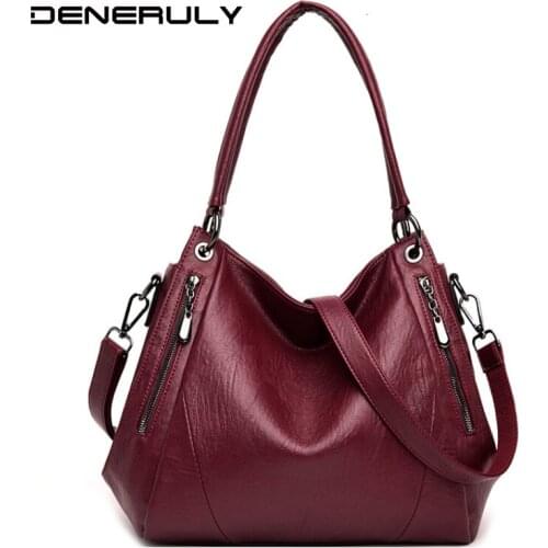 Women Leather Handbag High Capacity Tote Bag High Quality Top-handle Bag Ladies Shoulder Bag Luxury Messenger Bags Women 2019