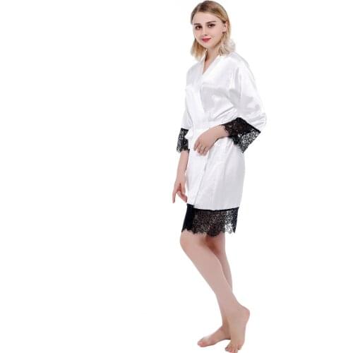 Womens Pajamas Sexy Robes Nightgowns And Bathrobes Silk Lace Nightwear Wedding Bride Robes Kimono Yukata Night Dress Gow