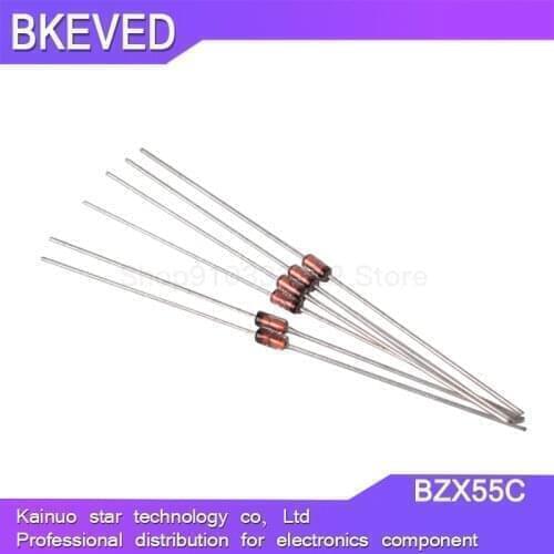 100pcs 0.5W 9.1V BZX55C9V1 1/2W DO-35 Zener Diodes New