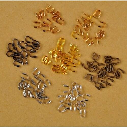 1000Pcs 4.5x4mm Wire Protectors Wire Guard Guardian Protectors loops U Shape Accessories Clasps Connector For Jewelry Making