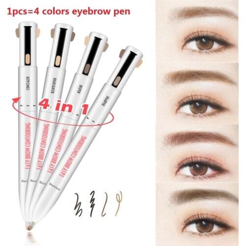 4pcs In 1 Eye Eyebrow Tattoo Pen Eyebrow Pencil Makeup Lasting Waterproof Cosmetics for Eyebrows Drawing Maquiagem T1247