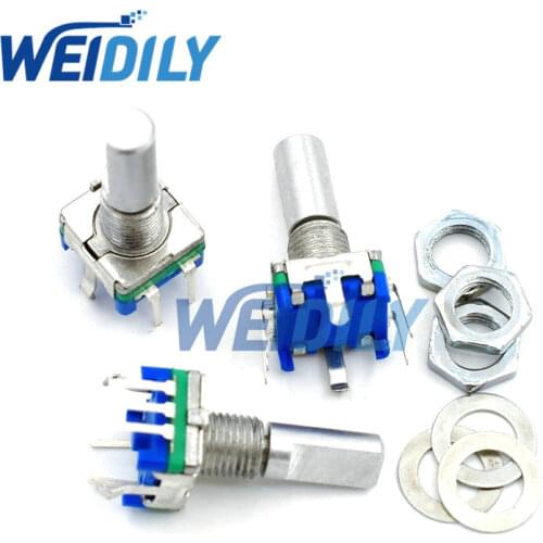5PCS/LOT Plum handle 20mm rotary encoder coding switch / EC11 / digital potentiometer with switch 5 Pin