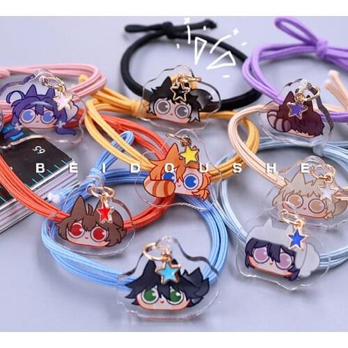 Anime Bungou Stray Dogs Osamu Dazai Ryuunosuke Cute Cat Head Series Acrylic Cute Head Rope Headwear Accessories Hair Ring Toy