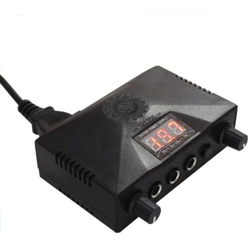 Hot Tattoo Power Supply Black Double LED Display Permanent Makeup For Tattoo Machine Kits Supply Tattoo Power
