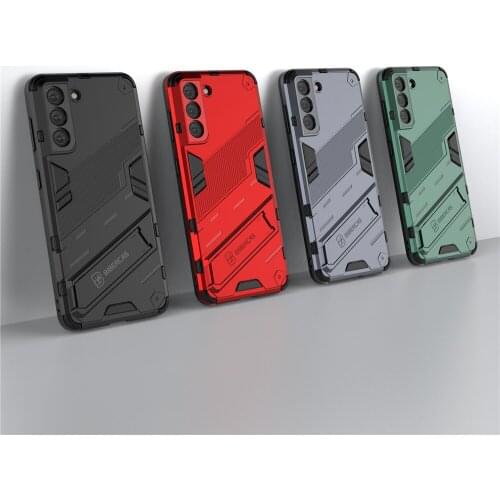 For Samsung Galaxy S21 5G Case Shockproof Robot Holder Stand Armor Phone Cover for Galaxy S21 galaxy S 21 Plus Ultra Coque S21