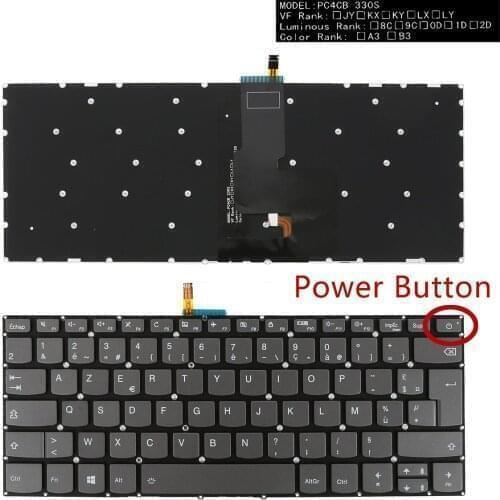 French AZERTY For Lenovo Ideapad 330-14ikb (81DA 81G2) 330-14ikb D / 330E-14ikb D / 330-14ikb U / 330E-14ikb U Keyboard Backlit