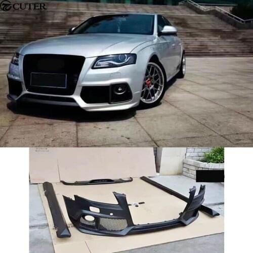 A4 B8 unpainted Car body kit auto front bumper side skirts Rear diffuser for Audi A4 B8 Caractere Body kit 08-12