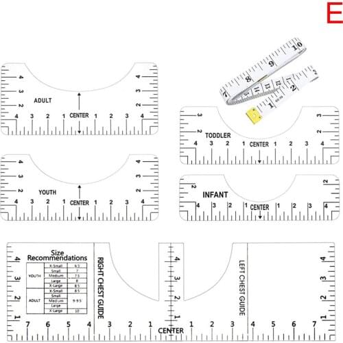 T-Shirt Alignment Ruler Craft Ruler with Guide Tool for Fashion Design Drawing Template Craft Tool Sewing NK-Shopping